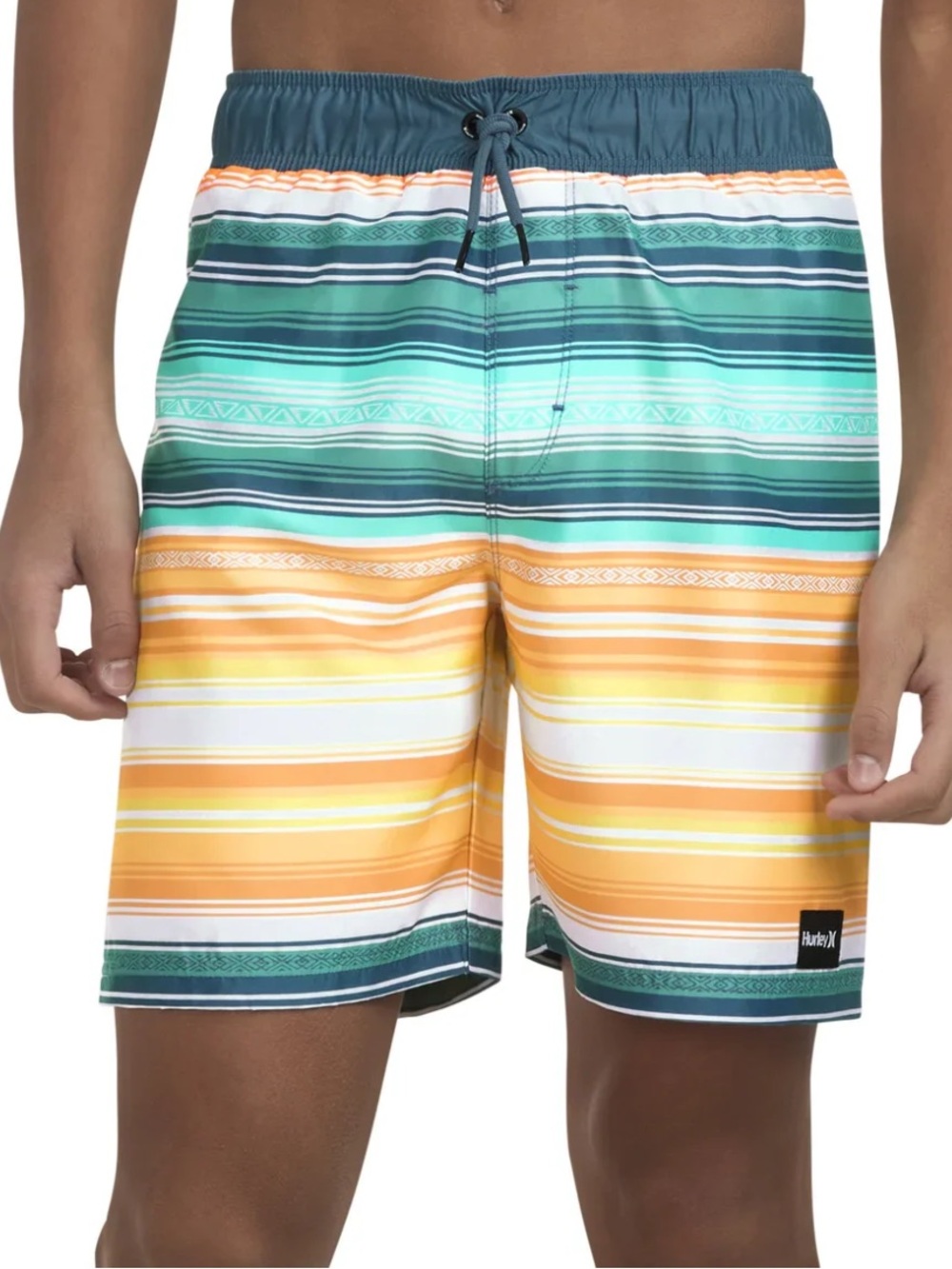 Hurley Boys Striped Swim Shorts / Trunks - size 8 - Picture 1 of 2
